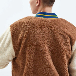 Nouvelle veste en sherpa doublée de fourrure, design personnalisé, formelle, sur mesure, couleur unie, broderie sur le devant, coupe-vent pour homme - Product Image 5