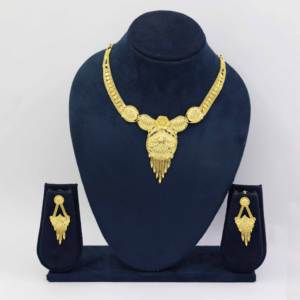 Venta al por mayor de collares de diseño tradicional rellenos de oro de 14K 18K 24K, conjunto de collares cortos de formación de oro de latón, collares cortos de moda. - Product Image 2