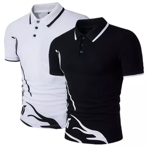 Camiseta Polo de Golf de secado rápido con logotipo personalizado para hombre, alta calidad, 100% poliéster, cuello redondo, patrón sólido, 280 gramos, 260 gramos de tela - Product Image 6