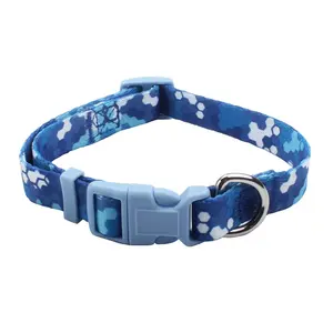 Collar de perro suave ajustable de la mejor calidad, accesorios con patrón personalizado para mascotas pequeñas, estampado de flores, patrones Multicolor - Product Image 6