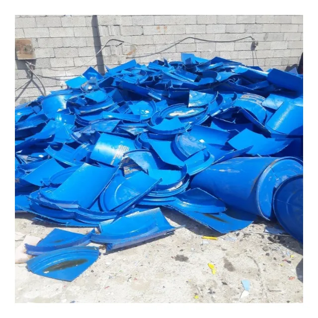 In stock clean Recycled HDPE blue drum plastic scraps/hdpe milk bottle scrap
