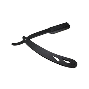Nouveau rasoir droit personnalisé de haute qualité pour hommes sans taches en acier couleur unie rasoirs noirs pour barbier - Product Image 6