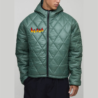 Prix de gros Veste d'hiver de luxe chaude et coupe-vent pour hommes Veste bouffante brillante pour l'extérieur Veste zippée en duvet épais pour hommes
