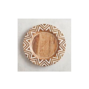 Mejor venta de madera de acacia para placa de cargador para servir comida decoración de mesa de fiesta Venta De fábrica 100 piezas de madera para forma de placa de cargador - Product Image 2