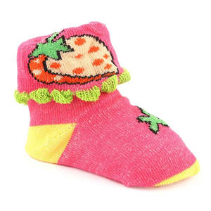 Newborn <b>Booties</b> - Dark Pink - Product Image 1