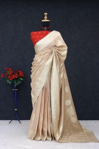 Sari en soie indien de boutique, pour les amateurs de mode, designer, dernier modèle, traditionnel, exclusif, chemisier fantaisie, fête, festival, tenue de mariée - Product Image 2