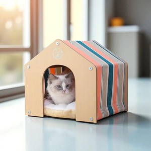 AC02 Fixed <b>Wooden</b> Pet House For <b>Indoor</b> Use Solid Structure Custom OEM Vietnam Manufacturer Supply - Product Image 1