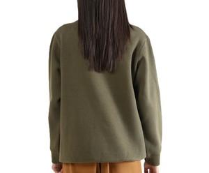 Top Quality Customized Your Own Logo Long Sleeve Loose Fit Ribbed Crewneck Cotton Polyester Fleece Cuffs Women Sweatshirt <b>Comfy</b> - Product Image 2