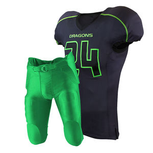 Fabrication OEM Nom et numéro personnalisés Uniforme de football américain pour adultes et enfants Tissu spandex respirant avec coussinets - Product Image 5