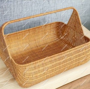 Eco-friendly Healthy Picnic Woven Bamboo Bread Wicker Plastic Rattan Egg Vegetable <b>Fruit</b> Kitchen Handle <b>Basket</b> <b>for</b> Storage - Product Image 1