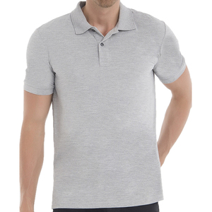 Los más vendidos de los hombres de verano Casual Sports Fitness para polos que absorbe la humedad liso en blanco patrón sólido ropa informal - Product Image 1