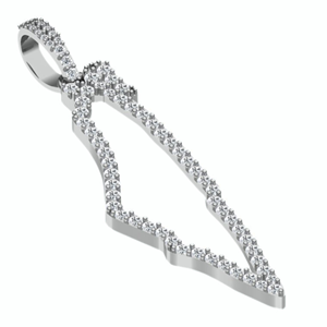 Personalizado 1.50ct forma redonda laboratorio cultivado diamante helado colgante VS claridad EF Color joyería con colgante de oro de 14K - Product Image 3