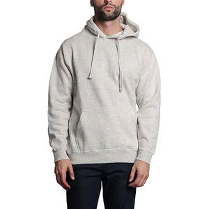 Sudadera con capucha en blanco de algodón 100% de peso pesado para hombre, sudadera Unisex con logotipo personalizado, sudaderas con capucha bordadas con bolsillo de canguro - Product Image 4