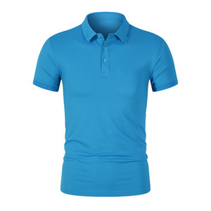 High Quality Custom <b>Half</b> Sleeve Polo <b>Shirts</b> for Men Wholesale Multi-Colors Knitted Fabric Solid Design for Summer - Product Image 1