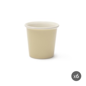 Set di 6 Tazze da Caffè Espresso in New Bone China Resistente, 9 cl (3 fl oz), Design Classico Minimalista, Colore Crema Trendy di Excelsa - Product Image 1
