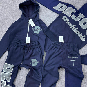 ชุดวอร์มผ้าหนาขนแกะมีฮู้ดสำหรับผู้ชายกางเกงวอร์มแห้งเร็วระบายอากาศได้ดีทำจากผ้าฝ้าย100% ใส่ได้ทั้งชายและหญิงสำหรับฤดูหนาว - Product Image 4