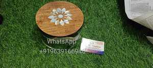 Exclusive Handcrafted Acrylic Gift Box with Mother of Pearl Wood Lid Designed for Elegant Display and High-End Festive Use - Product Image 3