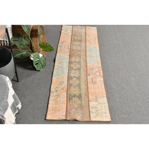 Alfombra de lana azul naranja de estilo bohemio, 1,9x6,5 pies, patrón rectangular clásico, alfombras de cama laterales de área grande turca, nuevo modelo de látex - Product Image 5