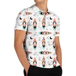 Golf de manga corta para hombre para Polo Jersey informal cómodo en patrón sólido Opciones de talla grande - Product Image 5