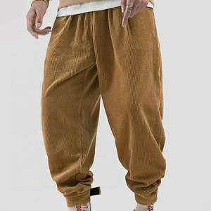 กางเกงคาร์โก้ผ้าฝ้ายสำหรับผู้ชายกางเกงวอร์มทรงตรงเชือกรูดผ้าลูกฟูกระบายอากาศได้ดีสไตล์ไฮสตรีทให้ความอบอุ่นสำหรับฤดูหนาว - Product Image 2