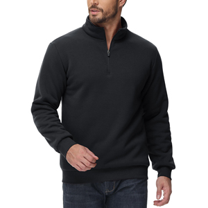Nouveaux hommes couleur unie col haut tricoté pull automne et hiver épais à manches longues décontracté fermeture éclair pull pull pour hommes - Product Image 3