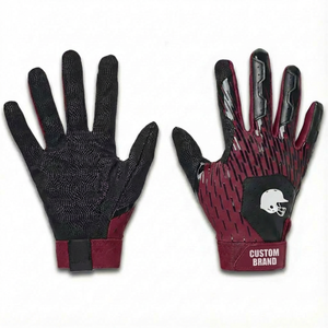 OEM Wholesale Custom Design Baseball Gloves Tough Leather Palm Stylish Print Back Shock Dissipation <b>Softball</b> Batting Gloves - Product Image 6