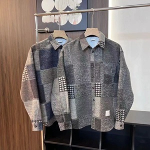 Vestes d'hiver vintage personnalisées pour hommes avec logo extérieur de chemise à carreaux à capuche sur le devant - Product Image 3