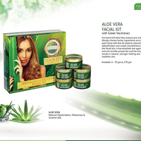 Kit facial à l'aloe vera Vaadi Herbals - 70 g (pour hommes et femmes)