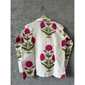 Conjunto de Pijama Floral de Algodón Orgánico Térmico Hecho a Mano en India para Mujer, Hermoso Conjunto de Pantalones de Novia y Dama de Honor, Ropa de Dormir Natural de Secado Rápido - Product Image 6