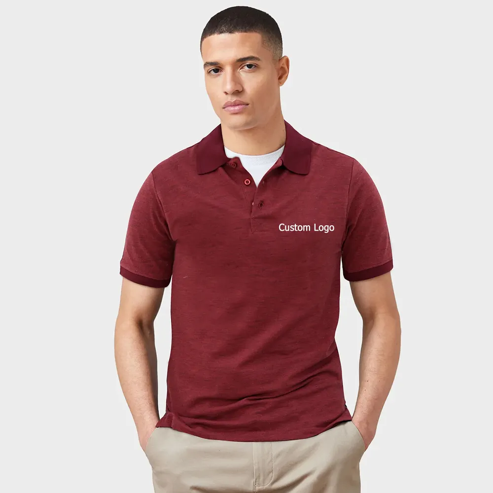 Men's Adult Interlock Polo Shirt Sports Golf Design Your Own Brand Sublimation Shirt Wholesale Custom Logo Men Polo-Shirts