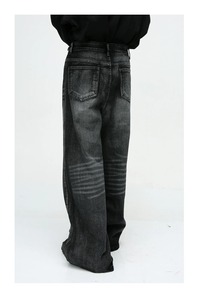 Pantalones vaqueros holgados de pierna recta estilo Hip Hop de invierno para hombre, lavados, desgastados, bordados, tendencias calientes, ropa de calle de pierna ancha holgada - Product Image 6