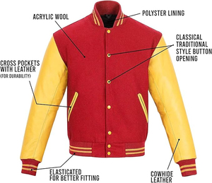 2025 New Best Material <b>Letter</b> Quick Dry Breathable Stand Collar Pakistan Chicago College Baseball <b>Jacket</b> for <b>Men</b> ODM OEM - Product Image 2