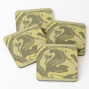 Ensemble de sous-verres indiens STAR CRAFT INDIA en bois d'acacia sur sous-verres imprimés pour le service du thé Ensemble de 4 pièces - Product Image 4