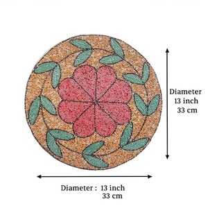 Luxury Glass Beaded Placemat by Indian Exporters for Wedding & Christmas Party <b>Table</b> Decor <b>Low</b> Price - Product Image 3