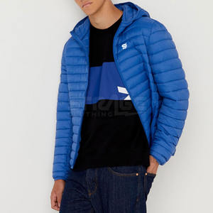 Chaqueta Acolchada de Lona con Capucha para Hombre, Cómoda para Uso en Exteriores, con Logotipo Frontal, Ecológica, Ligera, para Invierno - Product Image 3