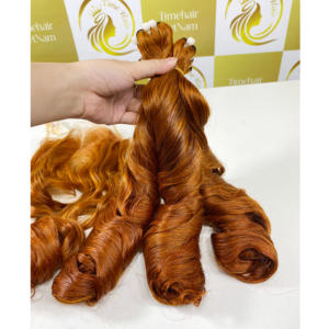 ผมต่อแบบยืดหยักศกยาวสองชั้นทำจากหนังกำพร้าผมคนดิบจากเวียดนาม - Product Image 2