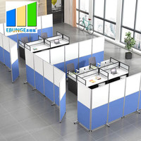 EBUNGE Cloison mobile pliante personnalisée en MDF et aluminium de 32 mm avec roulettes pour salle de réunion de bureau