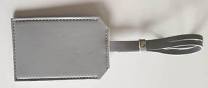 Etiqueta de equipaje gris ajustable de cuero Piezas y accesorios especiales para bolsos con correa - Product Image 5