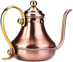 Cafetière authentique en cuivre du Moyen-Orient avec détails gravés à la main, idéale pour les expositions culturelles et les dégustations de café - Product Image 6