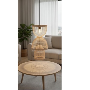 Suspension Tambour en Rotin Naturel Style Art Déco, Design Élégant, Écologique, Légère, Tressée, Décoration Intérieure Polyvalente, Export en Gros - Product Image 1