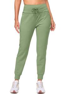 Pantalon de survêtement en molleton élastique taille moyenne pour femmes Joggers à jambe droite large avec poche Logo Style de rue automne hiver pantalon décontracté - Product Image 3