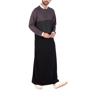 เสื้อผ้ามุสลิม jubbah อิสลามใหม่ลายเรียบๆใส่สบายไซส์ใหญ่พิเศษ - Product Image 3