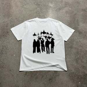 Vente en gros T-shirts graphiques personnalisés de grande qualité à épaules tombantes T-shirts imprimés plein écran pour hommes - Product Image 4