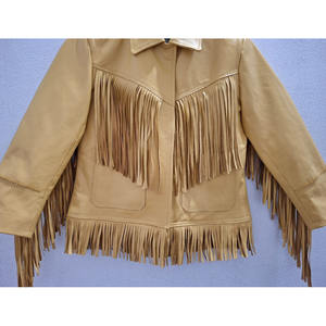 Veste en cuir de cow-boy pour homme, style streetwear d'hiver, coupe ajustée, logo sur le devant, durable - Product Image 3