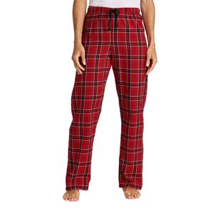 Pantalones de dormir de franela roja a cuadros para mujer-Pantalones de pijama cómodos y ligeros, perfectos para la noche - Product Image 4