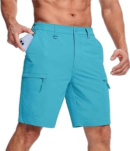 Shorts cargo mi-longs en coton pour hommes, vente en gros, best-seller, multi-poches, décontractés, fermeture éclair, service OEM, uni - Product Image 1