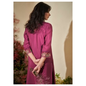 Conjunto de Kurta Rosa para Mujer Nayab Anika con Dupatta - Product Image 5