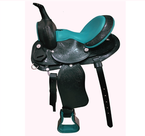 Selle de cheval en cuir durable Western Barrel pour enfants Selle en cuir Western faite à la main en tailles et couleurs personnalisées selle pour enfants - Product Image 1