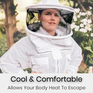 Traje de Apicultura Profesional de Algodón con Capucha y Velo, Protección Completa Contra Picaduras, Ropa de Alta Calidad para Apicultura - Product Image 3