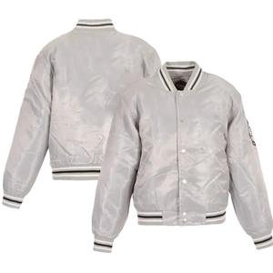 Veste en satin de couleur unie, respirante et légère de haute qualité pour hommes-Veste d'hiver personnalisée avec fermeture - Product Image 1